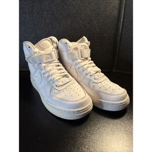 Nike Air Force 1 High Triple White GS Shoes 653998-100 Youth Size 5.5Y‎